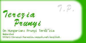 terezia prunyi business card